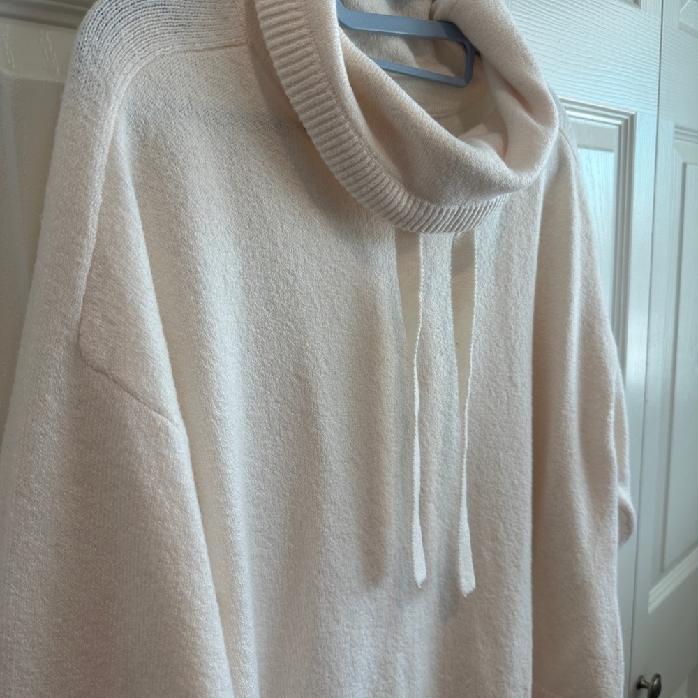 LOFT Cream Cowl Neck Sweater - Picture 2 of 8